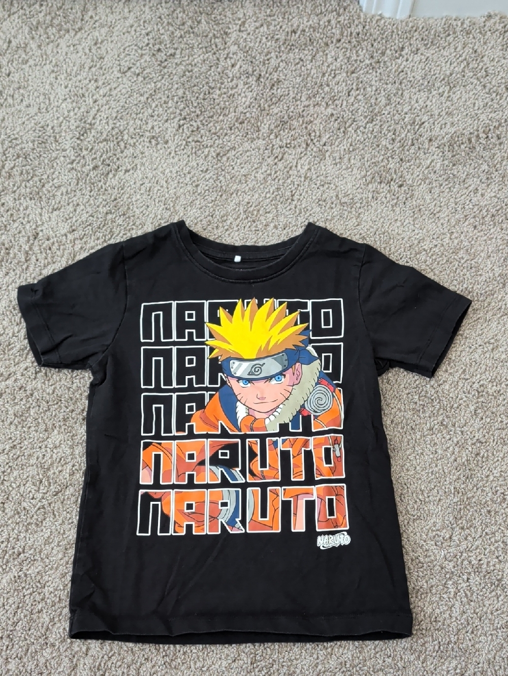 Naruto Graphic Tee Boy's In Black Size 6 Years